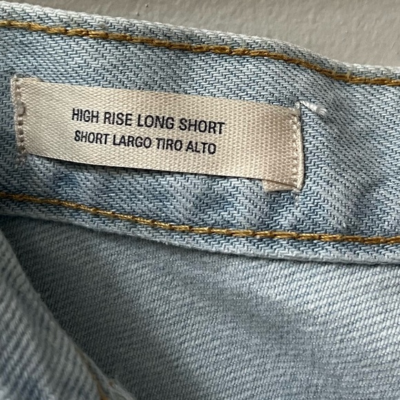 Universal Thread High Rise Relaxed Fit Denim Distressed Long Shorts Women 14 NWT - Picture 7 of 10